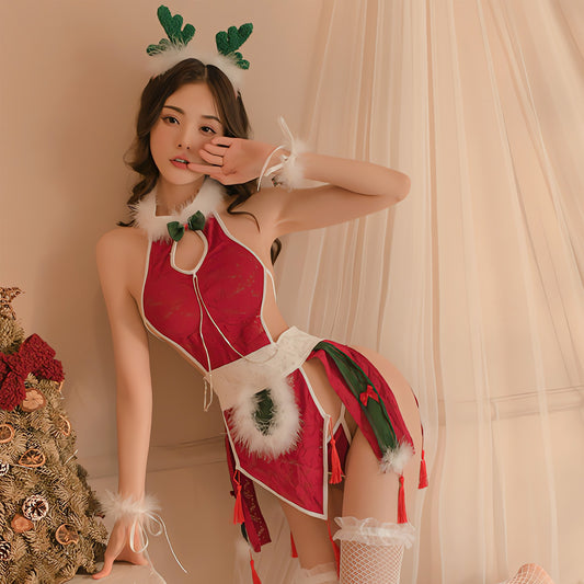 Lingerie Costume Reindeer Babydoll Open Back ZU2230