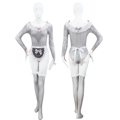Lingerie Costume Maid Bodystocking Long Sleeves ZU6003