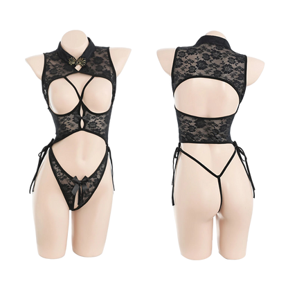 Lingerie Teddy Open Chest Belly Lower Cheongsam ZU6848
