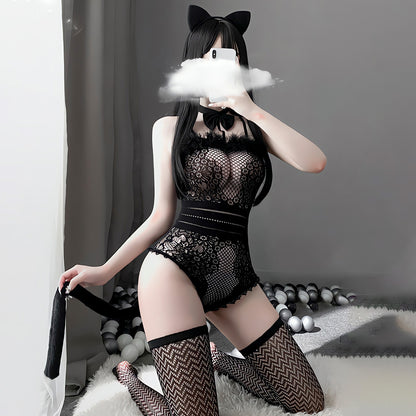 Lingerie Costume Cat Teddy Bodystocking ZU7447