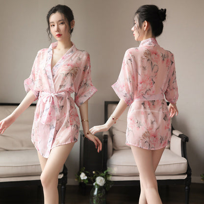 Lingerie Babydoll Kimono Flower Pattern ZU8145