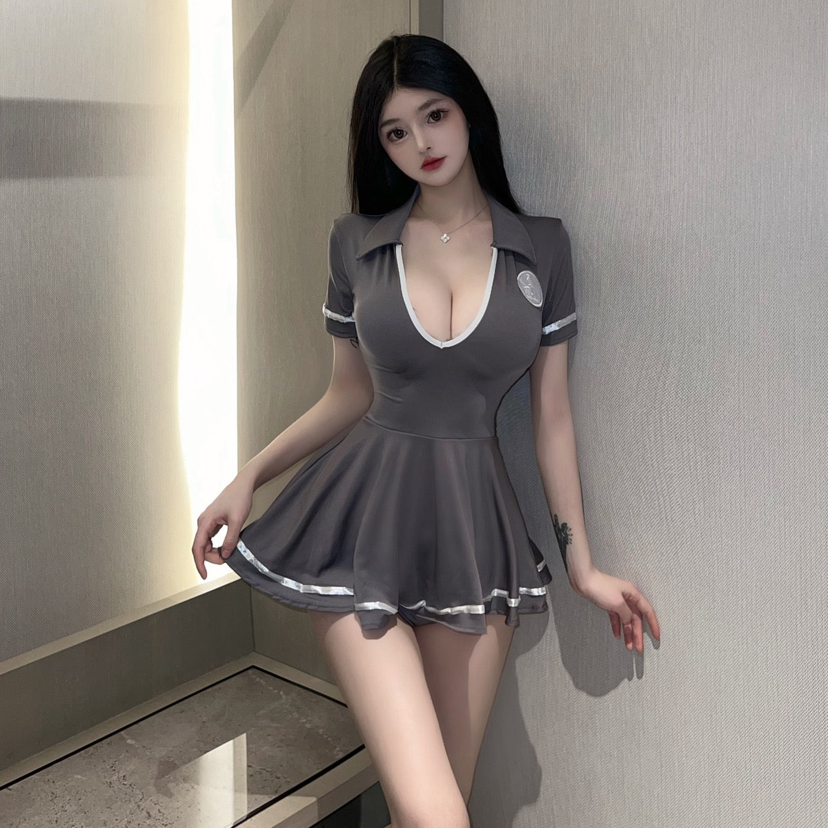 Lingerie Costume Babydoll Back Bow Knot ZUA135