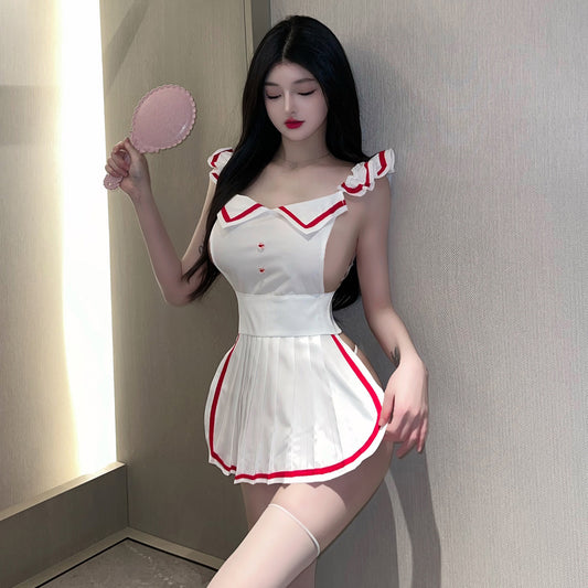 Lingerie Costume Maid Babydoll Open Back ZUP042
