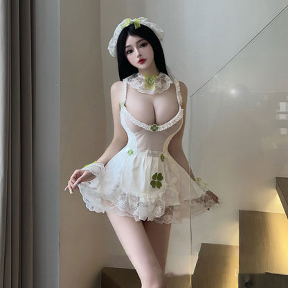 Lingerie Costume Maid Babydoll Four Leaf Clover ZUP115