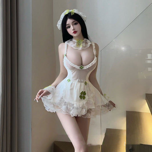 Lingerie Costume Maid Babydoll Four Leaf Clover ZUP115
