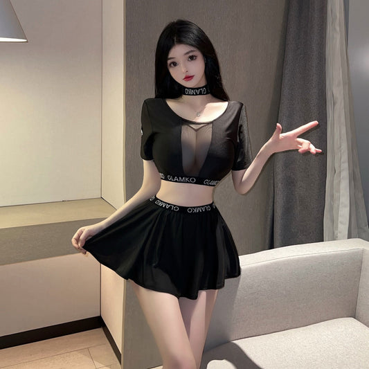 Lingerie Two Pieces Top Center Transparent ZUP130
