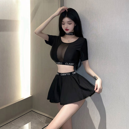 Lingerie Two Pieces Top Center Transparent ZUP130