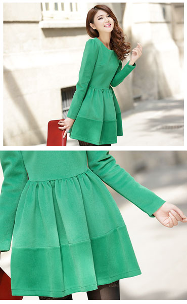 Long Sleeved Round Neck Dress