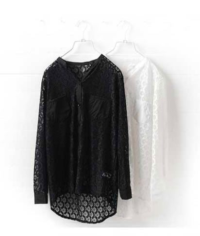 Blouse Lace Long Sleeved