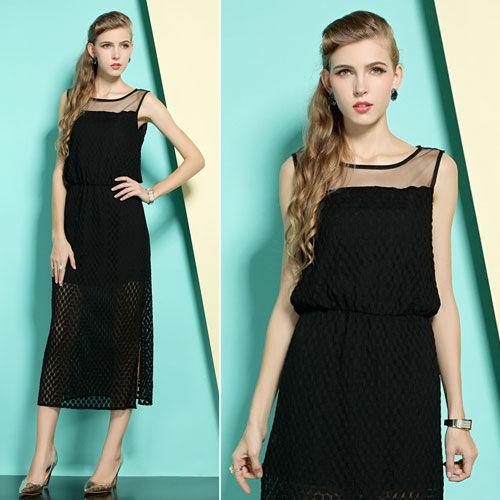 Dress Summer Lace Sleeveless