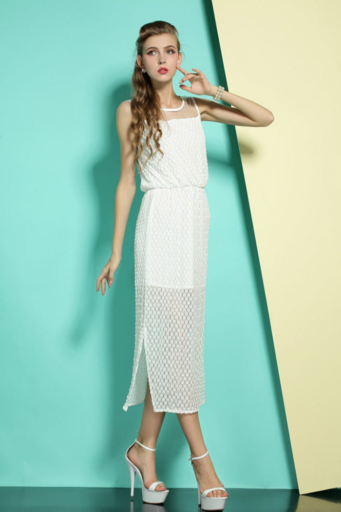 Summer Lace Sleeveless Dress