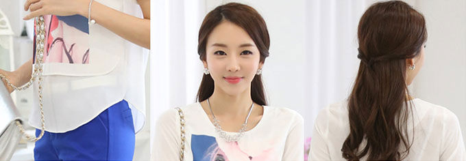 T-Shirt Lady Short Sleeved Korean Chiffon