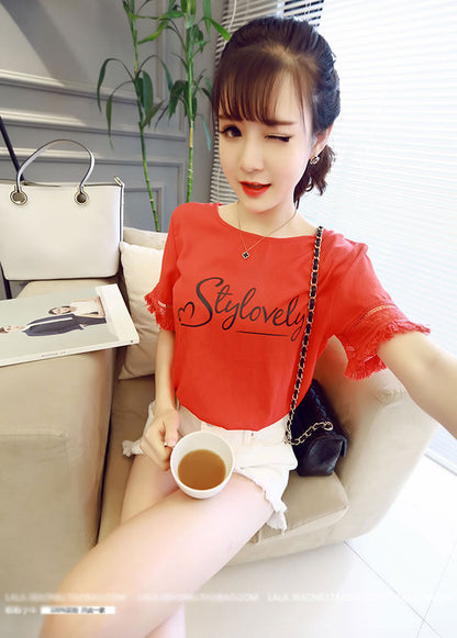 T-Shirt Stylovely Short Sleeved