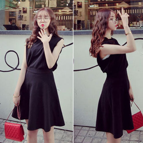 Sleeveless Top and Skirt Korean Set