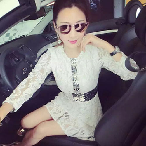 Lace Long Sleeved Dress