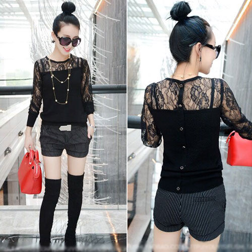 Shirt Lace Long Sleeved