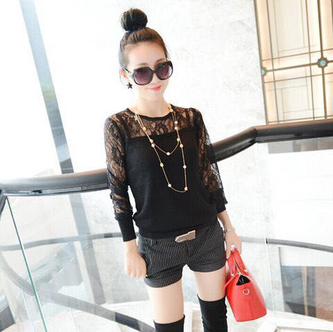 Shirt Lace Long Sleeved