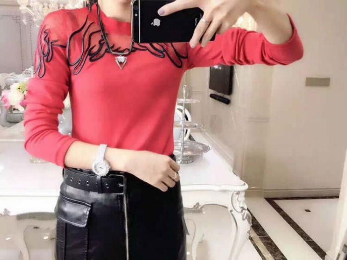 Shirt Embroidery Long Sleeved