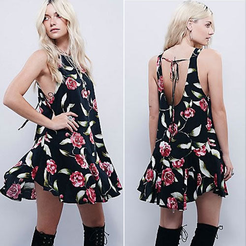 Flower Sleeveless Summer Dress