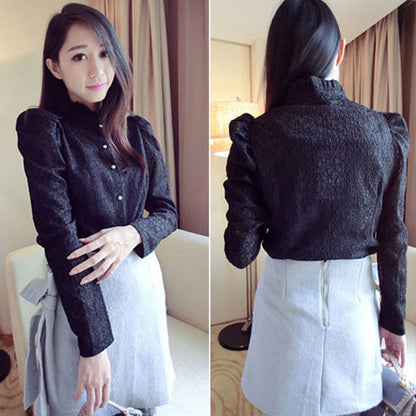 Blouse Lace Long Sleeved Korean