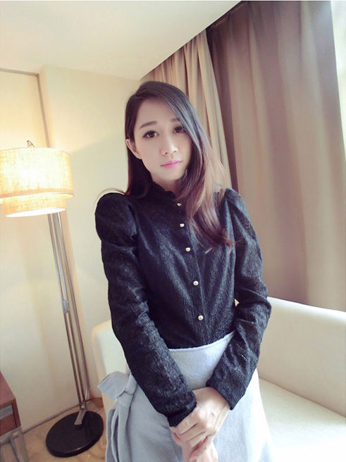 Blouse Lace Long Sleeved Korean