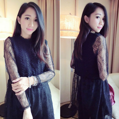Shirt Lace Long Sleeved