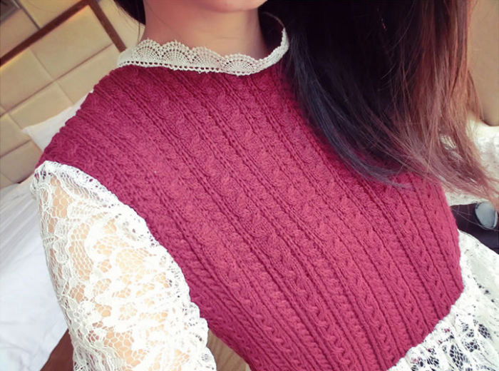 Shirt Lace Long Sleeved