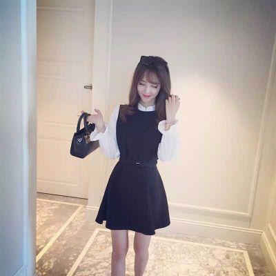 Dress Korean Long Sleeved with Belt