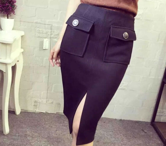 Skirt Double Pocket Slit