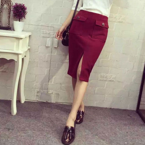 Skirt Double Pocket Slit