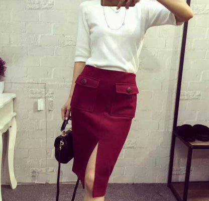 Skirt Double Pocket Slit