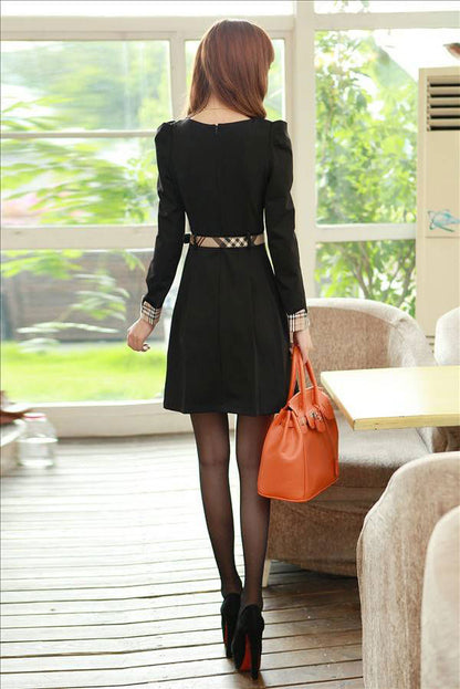 Long Sleeved Korean Dress with Belt