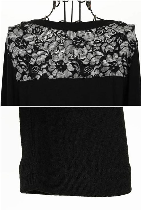 Shirt Lace Shoulder Long Sleeved