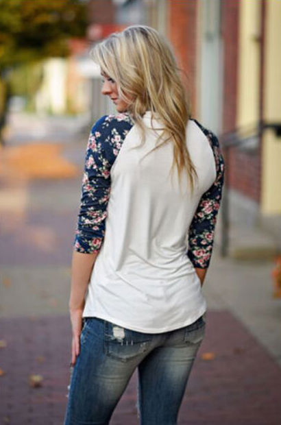 T-Shirt Flower Long Sleeved