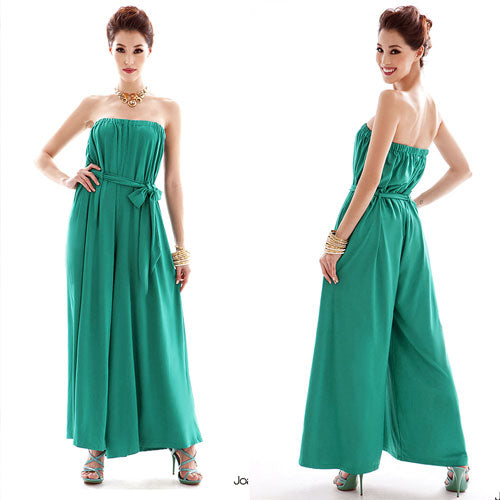 Jumpsuit Strapless Long with Belt