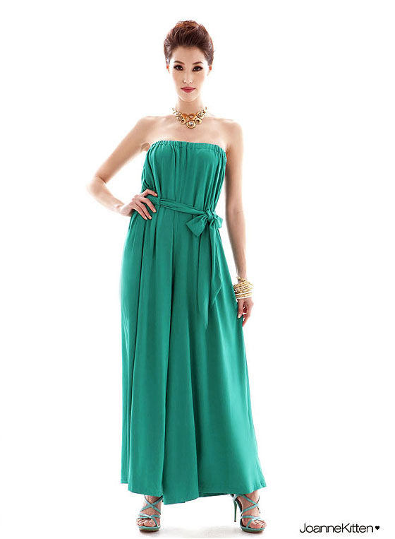 Jumpsuit Strapless Long with Belt