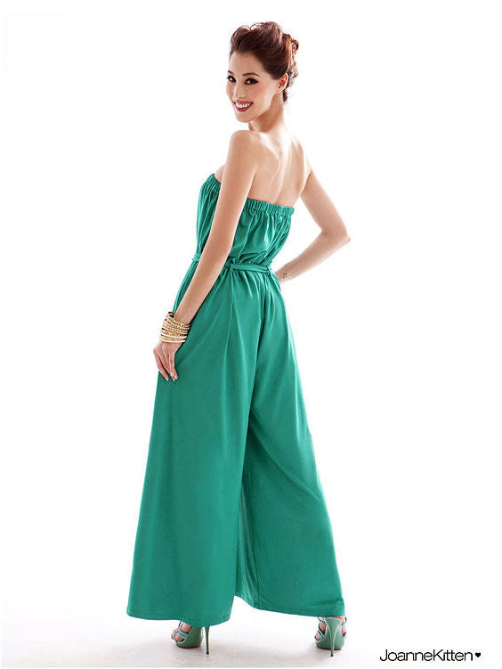 Jumpsuit Strapless Long with Belt