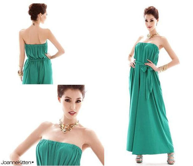 Jumpsuit Strapless Long with Belt