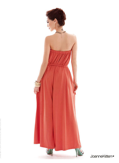 Jumpsuit Strapless Long with Belt