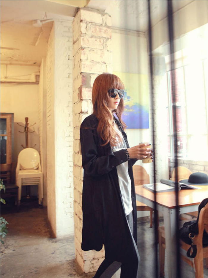 Long Sleeved Shirt Dress with Belt