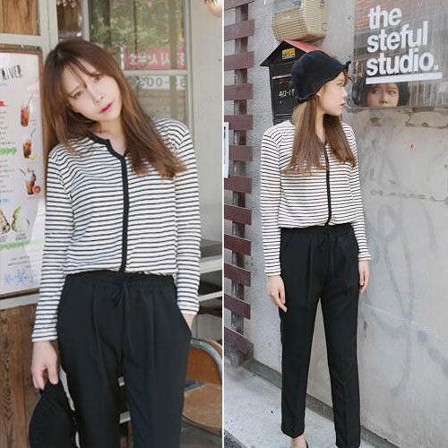 T-Shirt Striped Long Sleeved