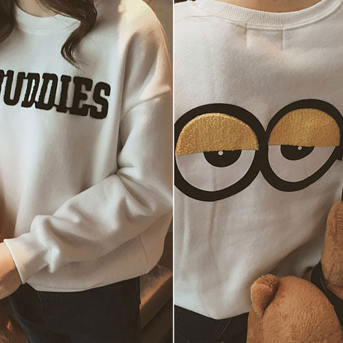 Sweater White Long Sleeved Lebuddies Printing