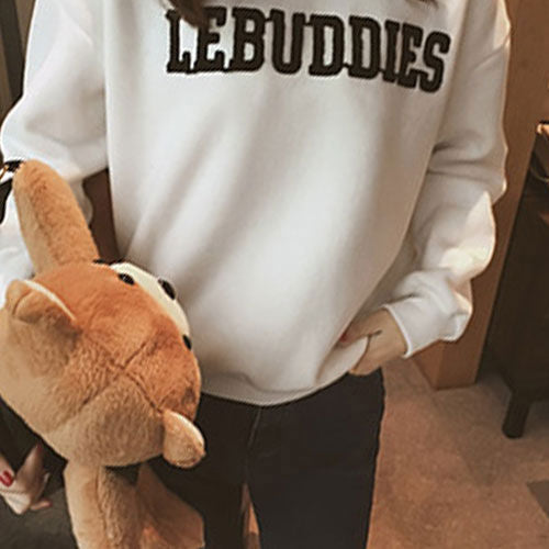 Sweater White Long Sleeved Lebuddies Printing