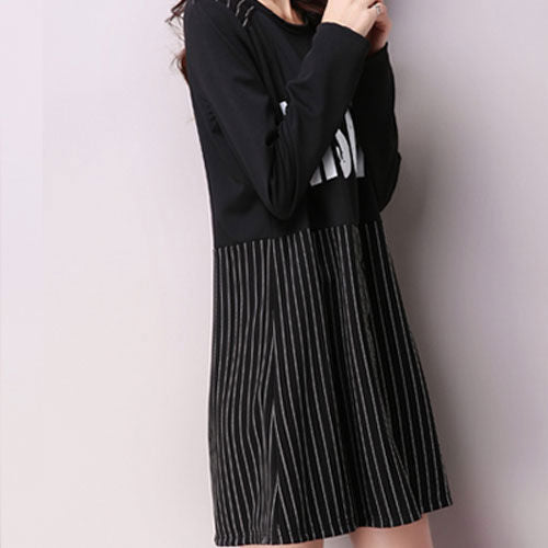 Striped MSGM Long Sleeved Dress