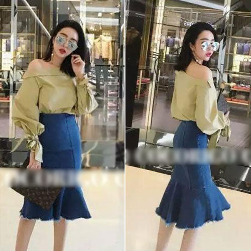Shirt Long Sleeved Oblique Irregular