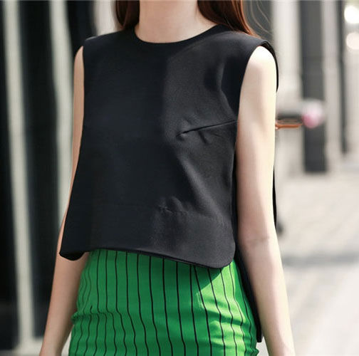 Shirt Sleeveless Tail Elegant