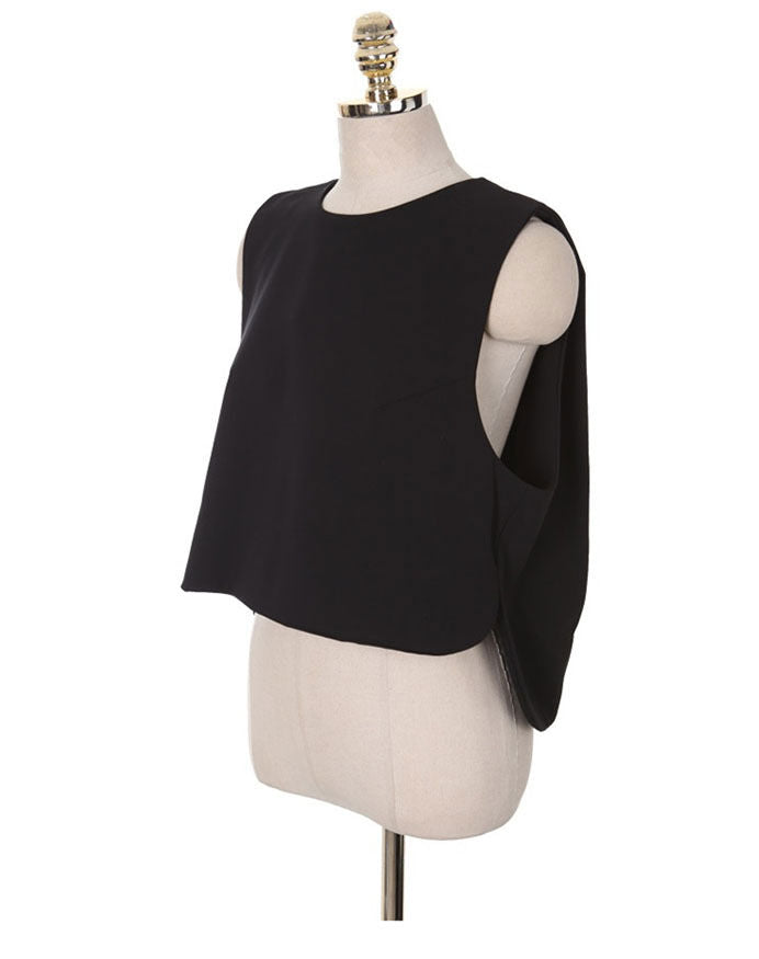 Shirt Sleeveless Tail Elegant