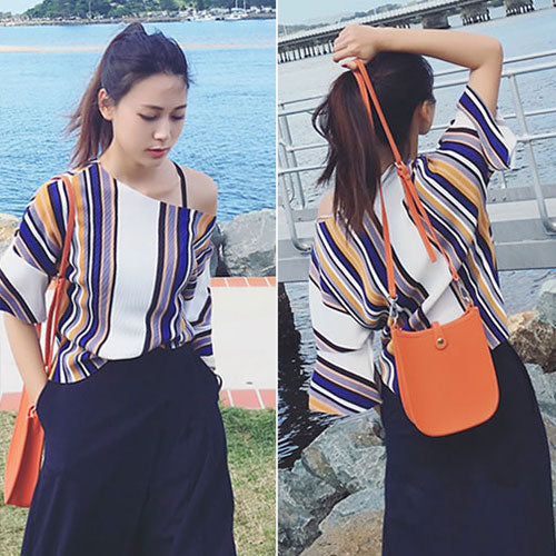 Shirt Striped Half Sleeved Woman