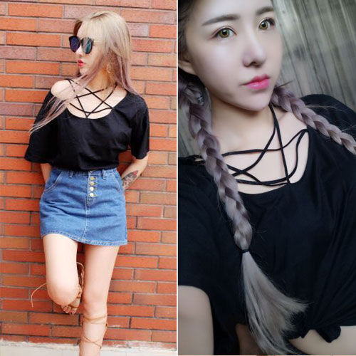 Shirt Short Sleeved Hollow Star Collar