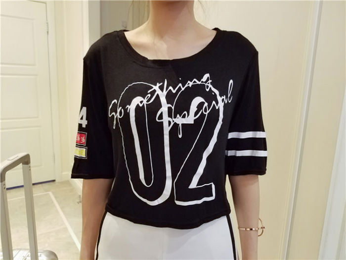 T-Shirt Short Sleeved Number Letter